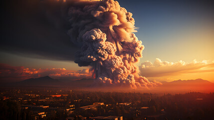 Mount Rainier volcanic activity in Washington - obrazy, fototapety, plakaty