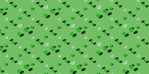 St. Patrick's Day Pattern. 3d render background illustration.