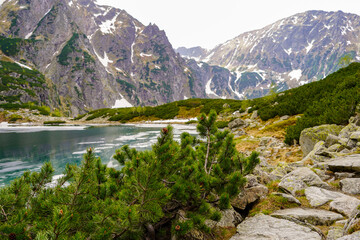 Morskie Oko mountain lake and hiking destination  © eric