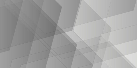 Fototapeta premium Abstract gray and white geometric line and triangle shape with concept futuristic background. Vector Abstract graphic design Banner Pattern background template design.