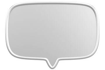 Speech Bubble. Text Box. 3D Illustration.