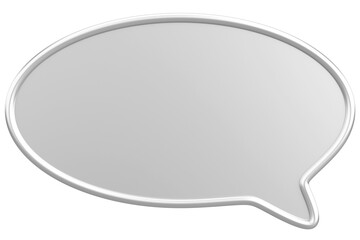 Speech Bubble. Text Box. 3D Illustration.