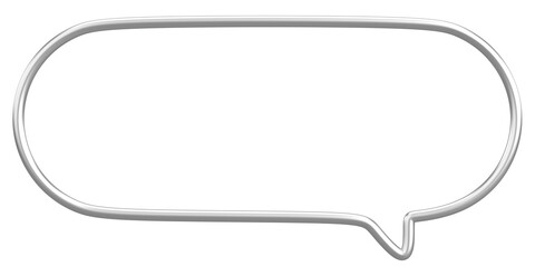 Speech Bubble. Text Box. 3D Illustration.