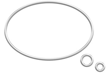 Speech Bubble. Text Box. 3D Illustration.