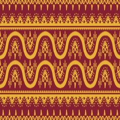 Ikat traditional colorful pattern. Illustration ikat traditional ethnic geometric shape seamless pattern. Ikat traditional pattern use for fabric, textile, home decoration elements, upholstery, etc.