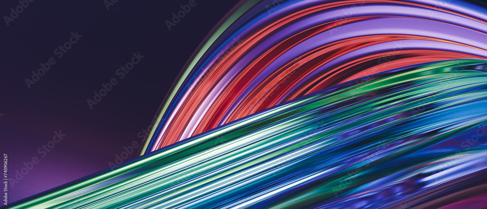 Poster color gradient background with chrome effect
