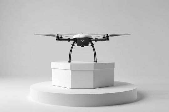 Smart package Drone Delivery delivery drone. Box shipping ride sharing parcel ai policies transportation. Logistic tech robo taxis mobility v2p