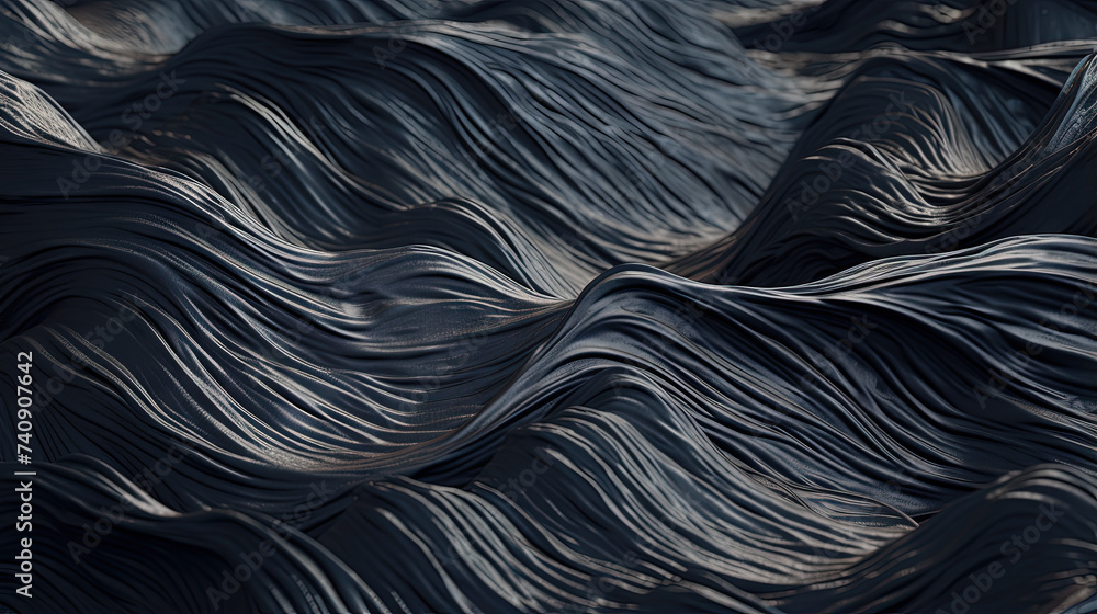 Poster scientific abstraction with futuristic textured tissue waves. tech background with close-up wave bio