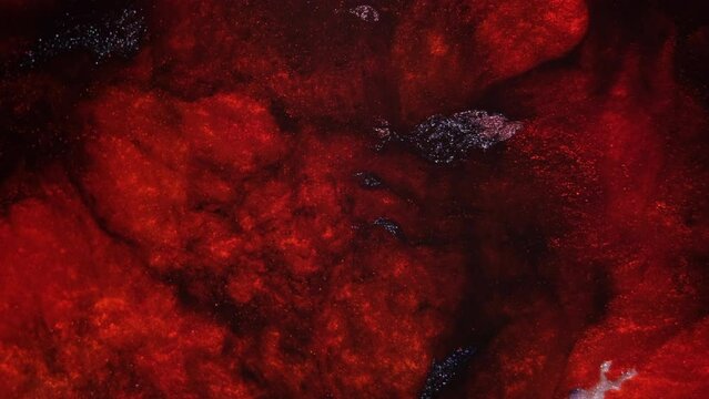 抽象的で芸術的なイメージ　真っ赤になる