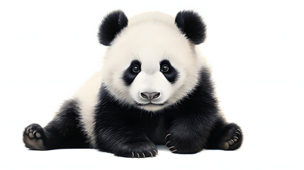 Panda on white background
