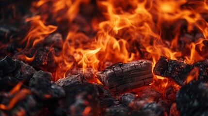Burning fire texture background
