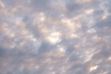 background of clouds for the whole frame, clouds during sunset