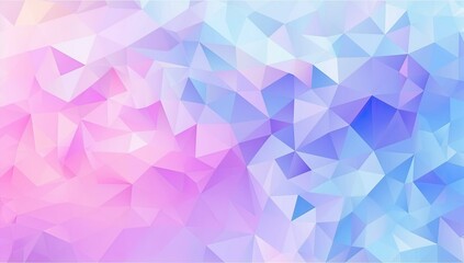 Seamless pastel colorful abstract polygon pattern wallpaper, rainbow low poly triangle mosaic background