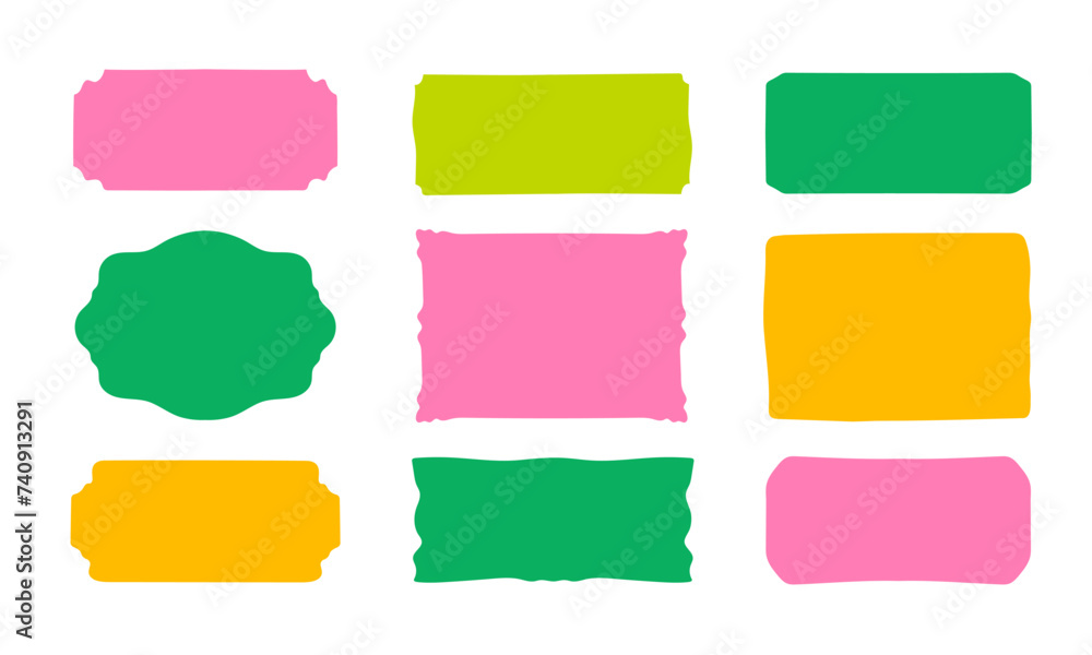Poster hand-drawn doodle frames. set of the vector text boxes isolated on a transparent background. quote f