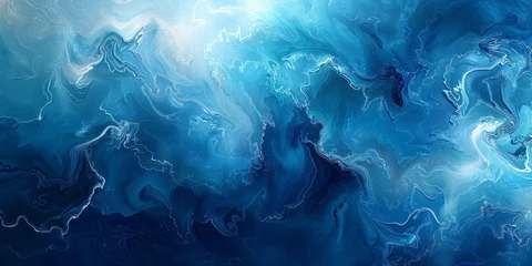  Abstract blue ocean waves © toomi123
