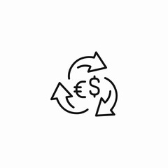 Currency Exchange Vector Icon Sign Symbol