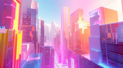abstract background city colorful 
