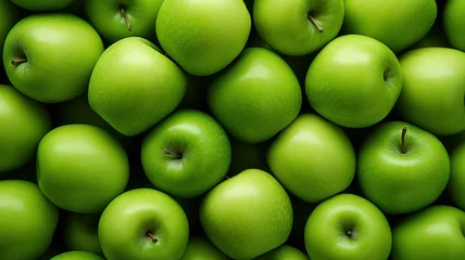 Gordijnen green apples texture pattern background © mimadeo