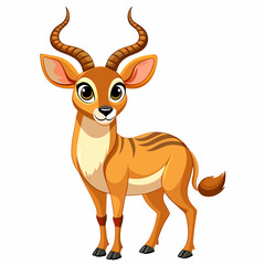 cartoon deer isolated on white background