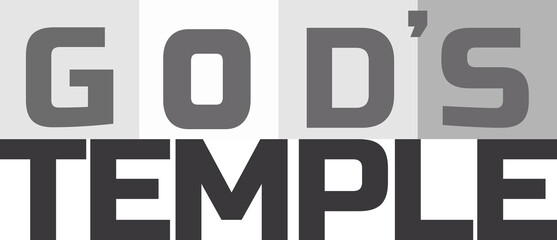 Words Gods Temple- typography t-shirt design