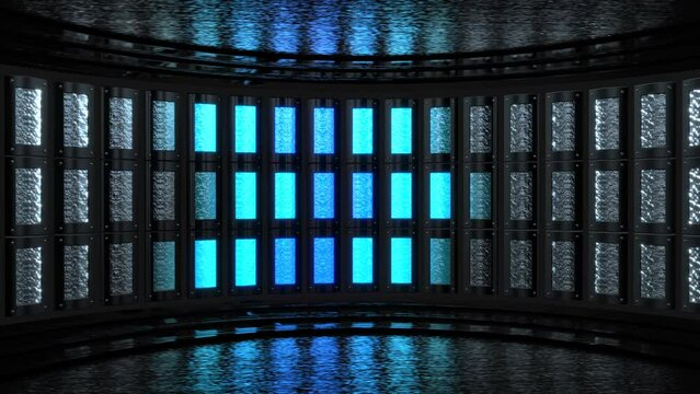 animated illustration of Dark Rays VJ Loop background with colorful light effect and fluid animation