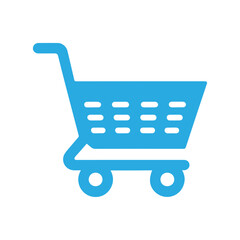 Shopping cart vector icon flat design. 