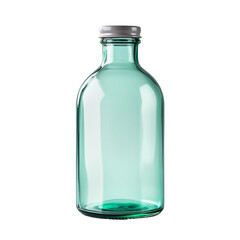 Pharmacy glass bottle isolated on transparent background