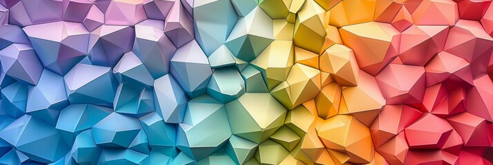 Abstract Geometric Background with Colorful Polygonal Shapes