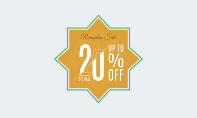 ramadan sale vector, ramadan sale 20% off, ramadan big sale 20% Off