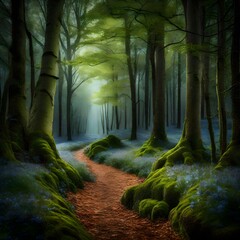  A tranquil woodland scene