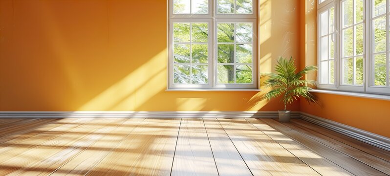 empty room with window HD 8K wallpaper Stock Photographic Image