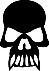 skull and crossbones of head