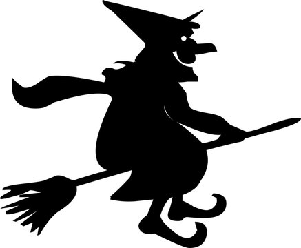 witch on a white background