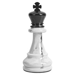 a full king chess piece, isolated on transparent background