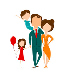 Fototapeta premium Happy family together. hand drawing. Not AI, Vector illustration