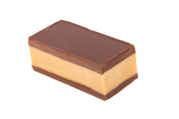 striped chocolate candies isolated