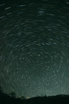 北極星の光の軌跡