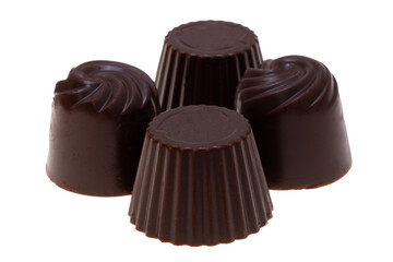 chocolate candies isolated