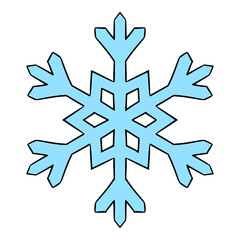 blue snowflakes illustration hand drawn isolated vector