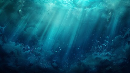 Underwater ocean texture, deep sea mystery