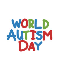 Vector t-shirt design for world autism awareness day