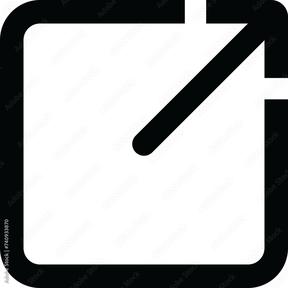 Poster open in new window icon isolated on transparent background. open another tab button sign. browser fr