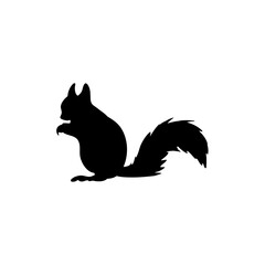 Squirrel Silhouette Vector Illustration