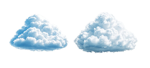 Fototapeta premium White cloud, isolated on white. Transparent PNG
