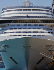 Modern cruise ship cruiseship liner maintenance repair modernization refurbishment overhaul dry...