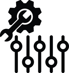 adjustment icon vector setting symbol sign illustration