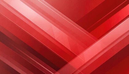 Abstract red geometric shapes with gradient and light effects on a dark background.