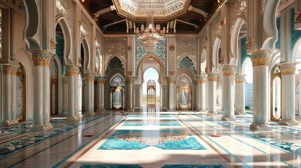 Royal palace interior design , luxurious and splendid interior
