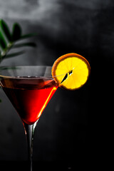 a passionate cocktail. red with black