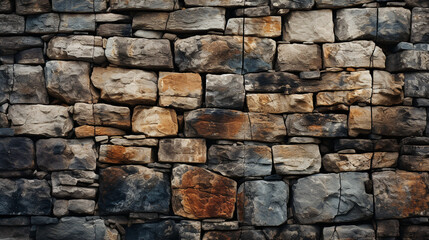 Obraz premium Photo old rock wall texture background сreated with Generative Ai